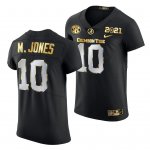 Men's Alabama Crimson Tide #10 Mac Jones 2021 Playoff Championship Black Golden NCAA College Football Jersey 2403DWEG7